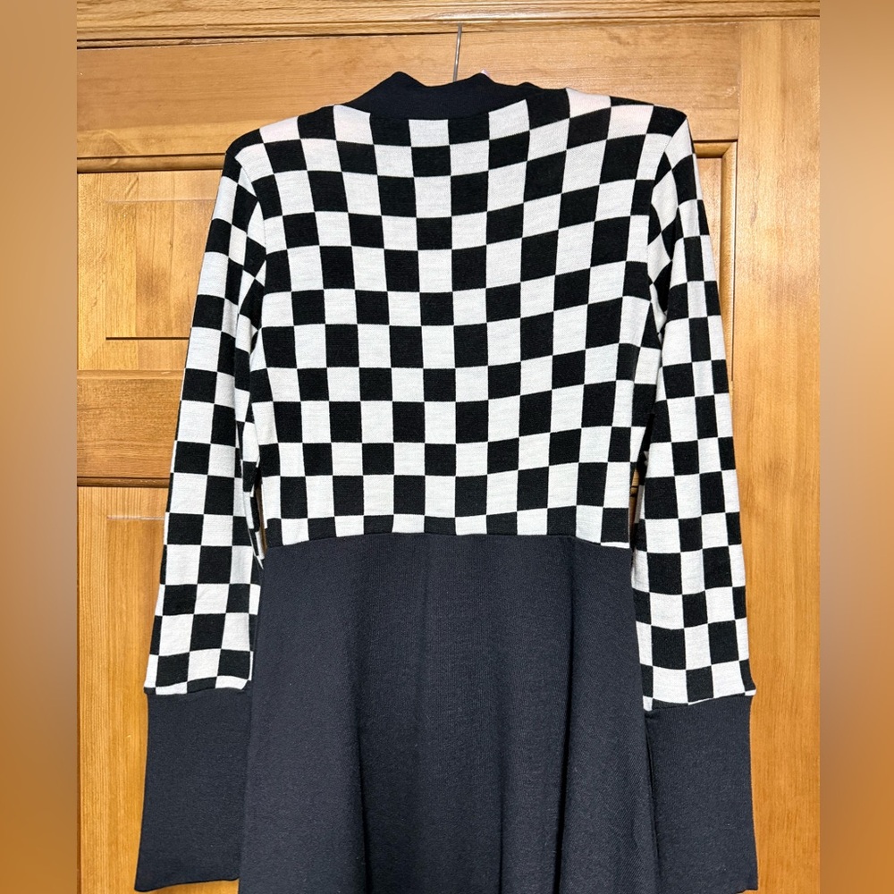 Voodoo Vixen RETRO 50'S Tattoo Margie Ray Checkered knit Dress Size medium pinup - Picture 6 of 13
